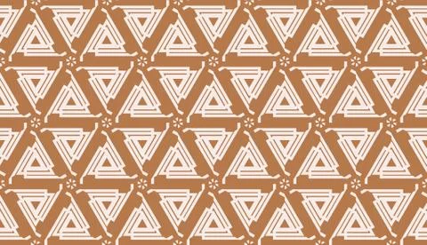 Vector Seamless layout with curved line, illusion triangles. Abstract hipster 스톡 일러스트