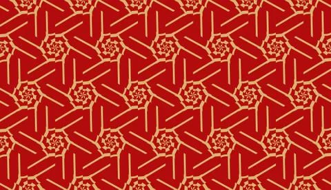 Vector Seamless layout with curved line, illusion triangles. Abstract hipster Stockillustratie