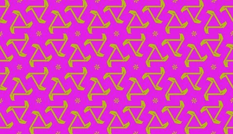 Vector Seamless layout with curved line, illusion triangles. Abstract hipster Stock Illustration