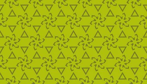 Vector Seamless layout with curved line, illusion triangles. Abstract hipster Stock Illustration