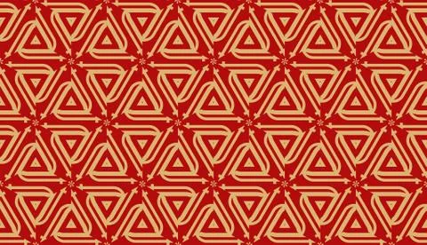 Vector Seamless layout with curved line, illusion triangles. Abstract hipster Stockillustratie