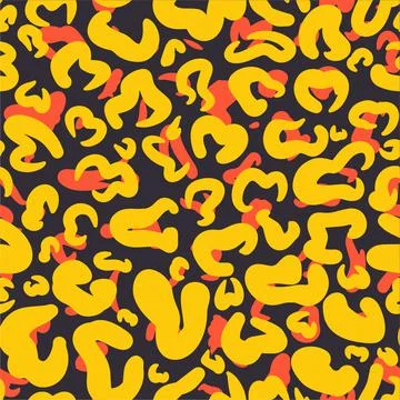 Vector seamless leopard skin pattern. Abstract colored bright spots of leopard Stock Illustration