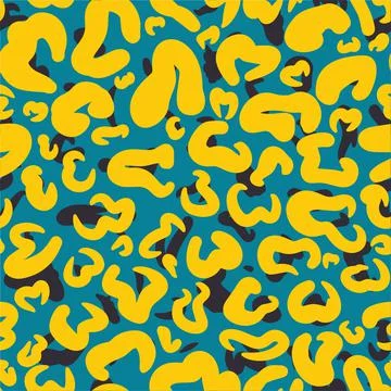 Vector seamless leopard skin pattern. Abstract colored bright spots of leopard Stock Illustration