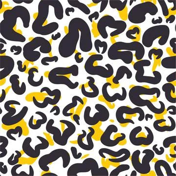 Vector seamless leopard skin pattern. Abstract colored bright spots of leopard 스톡 일러스트