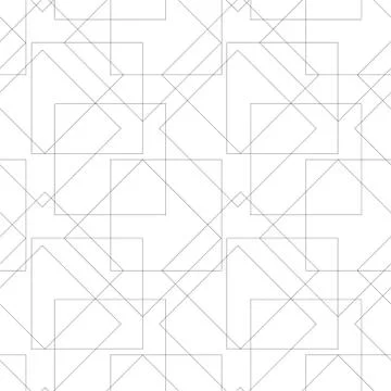 Vector seamless linear geometric pattern. Black and white Stock Illustration
