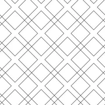Vector seamless linear geometric pattern. Black and white Stock Illustration