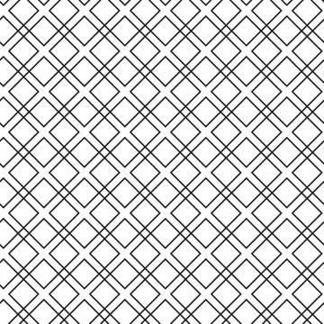 Vector seamless linear geometric pattern. Black and white Stock Illustration