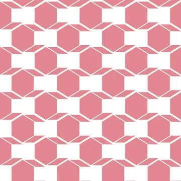 Vector seamless linear geometric pattern. Red color Stock Illustration