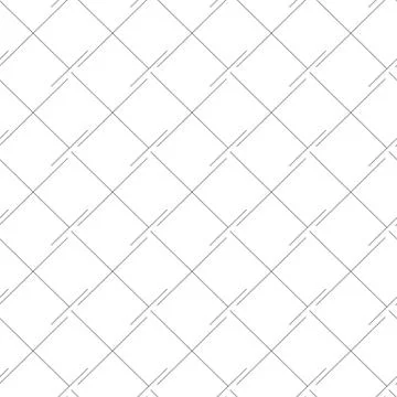 Vector Seamless Linear Pattern Squares Rhombuses Black Lines Isolated White Illustrazione stock
