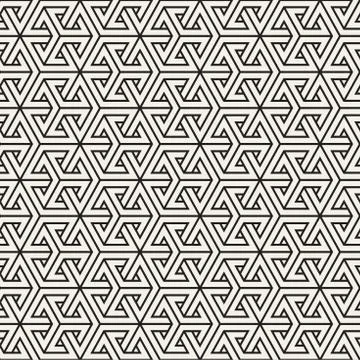 Vector seamless lines mosaic pattern. Modern stylish abstract texture. Repeating Stock Illustration