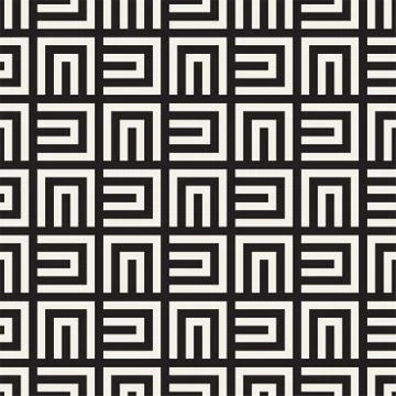 Vector seamless lines mosaic pattern. Modern stylish abstract texture. Repeating イラスト素材