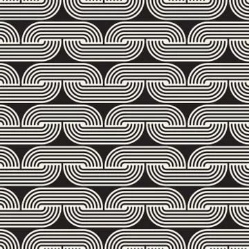 Vector seamless lines mosaic pattern. Modern stylish abstract texture. Repeating Illustrazione stock