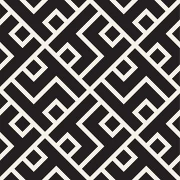 Vector seamless lines mosaic pattern. Modern stylish abstract texture. Repeating Illustrazione stock