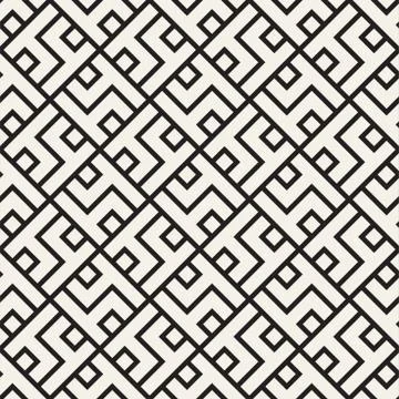 Vector seamless lines mosaic pattern. Modern stylish abstract texture. Repeating イラスト素材