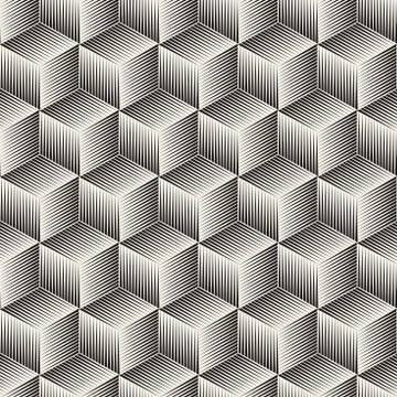 Vector seamless lines mosaic pattern. Modern stylish abstract texture. Repeating Stock Illustration