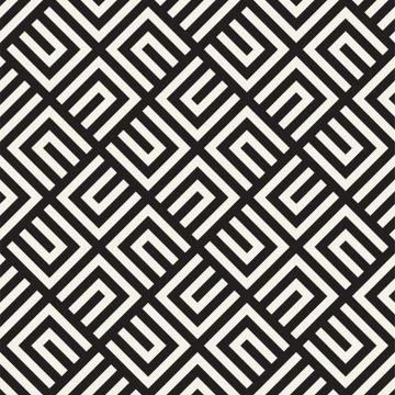 Vector seamless lines mosaic pattern. Modern stylish abstract texture. Repeating Stock Illustration