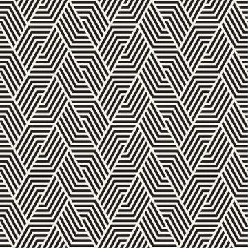 Vector seamless lines mosaic pattern. Modern stylish abstract texture. Repeating Illustrazione stock