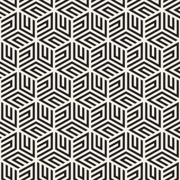 Vector seamless lines mosaic pattern. Modern stylish abstract texture. Repeat Illustrazione stock