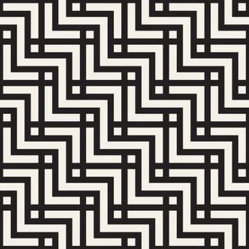 Vector seamless lines mosaic pattern. Modern stylish abstract texture. Repeat Stock Illustration