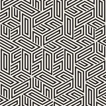 Vector seamless lines mosaic pattern. Modern stylish abstract texture. Repeat Illustrazione stock