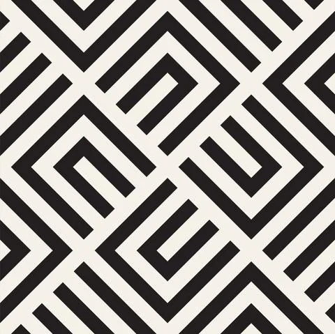 Vector seamless lines mosaic pattern. Modern stylish abstract texture. Repeat Stock Illustration