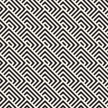 Vector seamless lines mosaic pattern. Modern stylish abstract texture. Repeat Stock Illustration