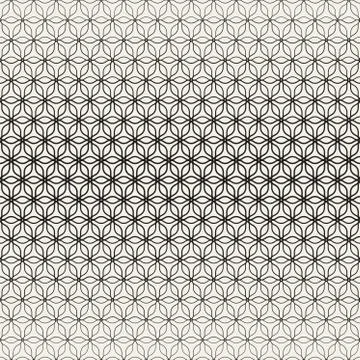 Vector Seamless Lines Petal Shapes Lattice Pattern Stock Illustration