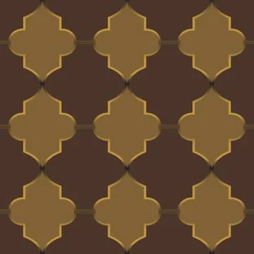 Vector Seamless Luxury Gold Moroccan Background. Stock Illustration