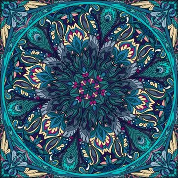 Vector seamless mandala Stock-Illustration