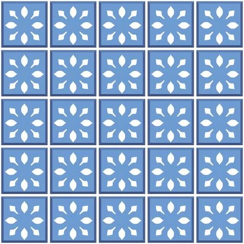Vector. Seamless mediterranean geometric folk pattern. Talavera template. Ilustración de archivo