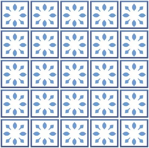 Vector. Seamless mediterranean geometric folk pattern. Talavera template. イラスト素材