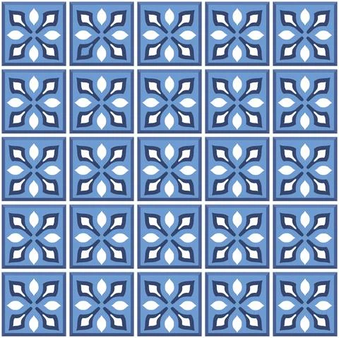 Vector. Seamless mediterranean geometric folk pattern. Talavera template. Stock Illustration