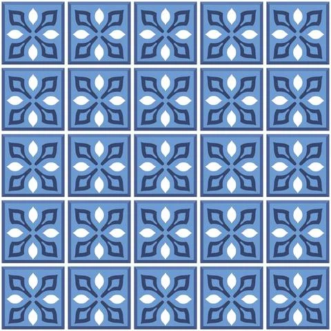 Vector. Seamless mediterranean geometric folk pattern. Talavera template. Stock Illustration
