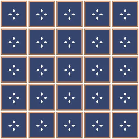 Vector. Seamless mediterranean geometric folk pattern. Talavera template. Ilustración de archivo