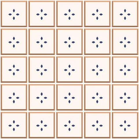Vector. Seamless mediterranean geometric folk pattern. Talavera template. Stock Illustration