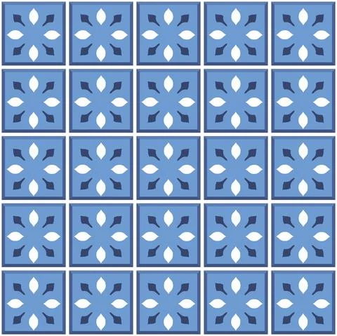 Vector. Seamless mediterranean geometric folk pattern. Talavera template. Stockillustratie