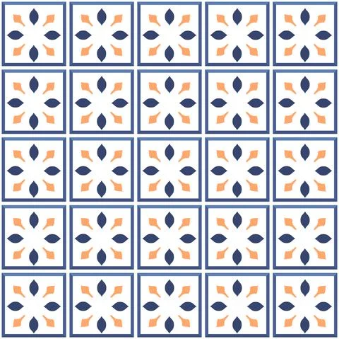 Vector. Seamless mediterranean geometric folk pattern. Talavera template. Ilustración de archivo