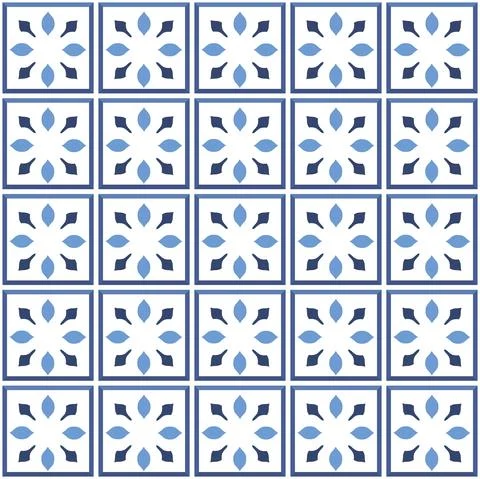 Vector. Seamless mediterranean geometric folk pattern. Talavera template. Stock Illustration
