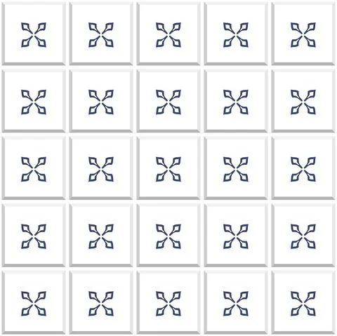Vector. Seamless mediterranean geometric folk pattern. Talavera template. Stock Illustration