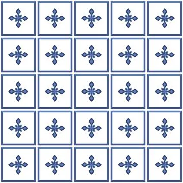 Vector. Seamless mediterranean geometric folk pattern. Talavera template. Stock Illustration