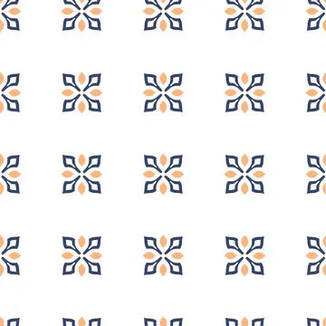 Vector. Seamless mediterranean geometric pattern in patchwork style. 스톡 일러스트