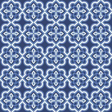 Vector. Seamless mediterranean geometric pattern in patchwork style. 스톡 일러스트