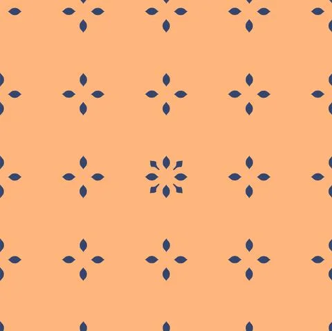 Vector. Seamless mediterranean geometric pattern in patchwork style. Talavera イラスト素材