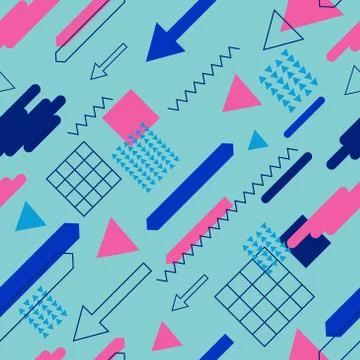 Vector seamless Memphis pattern. abstract background Stock Illustration