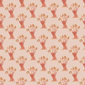 Vector seamless minimalistic style pattern. Abstract colorful background. Mod Stock Illustration