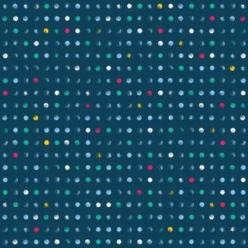 Vector seamless modern polka dot pattern. Stock Illustration