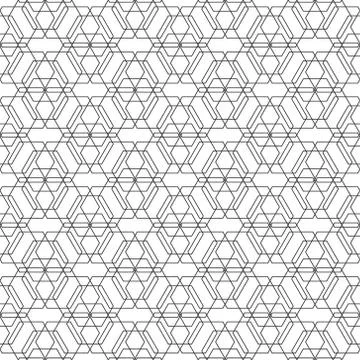 Vector seamless monochrome pattern of arbitrary lines of the square. Stock il Stock Illustration