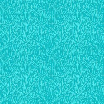 Vector Seamless Monochrome Pattern with Doodle Feathers. Boho Style Romantic  Stock Illustration