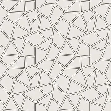 Vector seamless monochrome polygon pattern. Abstract repeat minimal geometric Stock Illustration