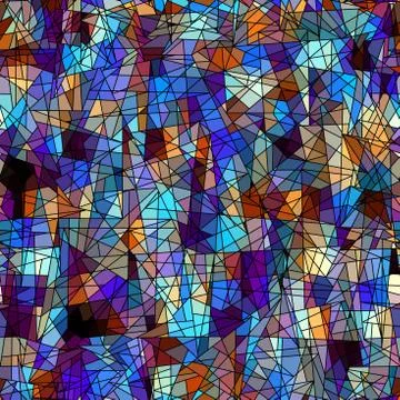 Vector seamless mosaic art pattern. Art background. Stock Illustration